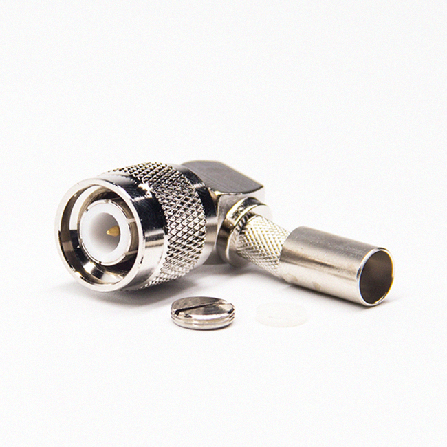 Right Angle TNC Male Crimp Type Connector for LMR400 RG8 RG214 RG213 Coaxial Cable