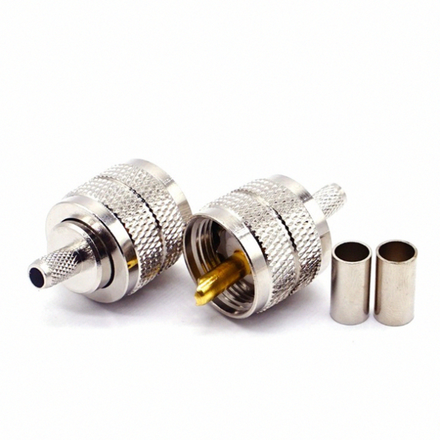 UHF PL259 Male Plug Crimp RF Coaxial Connector for RG58 LMR195 RG142 LMR200 Cable