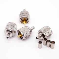 UHF PL259 Male Plug Crimp RF Coaxial Connector for RG58 LMR195 RG142 LMR200 Cable
