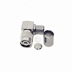 Right Angle TNC Male Crimp Type Connector for LMR400 RG8 RG214 RG213 Coaxial Cable