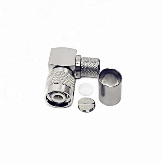 Right Angle TNC Male Crimp Type Connector for LMR400 RG8 RG214 RG213 Coaxial Cable