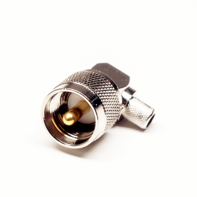 PL259 UHF Crimp Type Right Angle Male RF Connector for RG8X RG58 LMR240 5D-FB Coaxial Cable