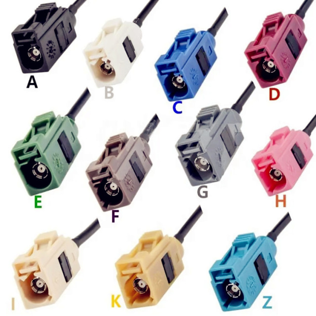 Low Loss Fakra I Female Connector for RG142 RG58 RG174 Extension Coaxial Antenna Cable