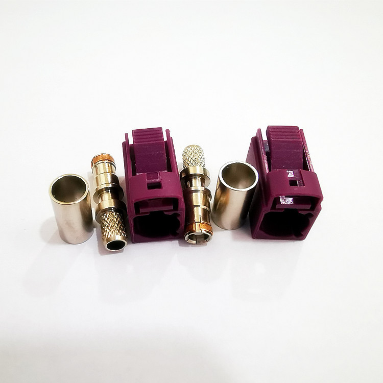 Fakra D Type Female Crimp Connector for RF Coaxial RG58 RG400 RG142 GPS Antenna Extension Cable