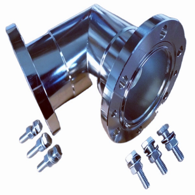 Right Angle 1-5/8 "EIA to 1-5/8" EIA Flange Coaxial Adapter