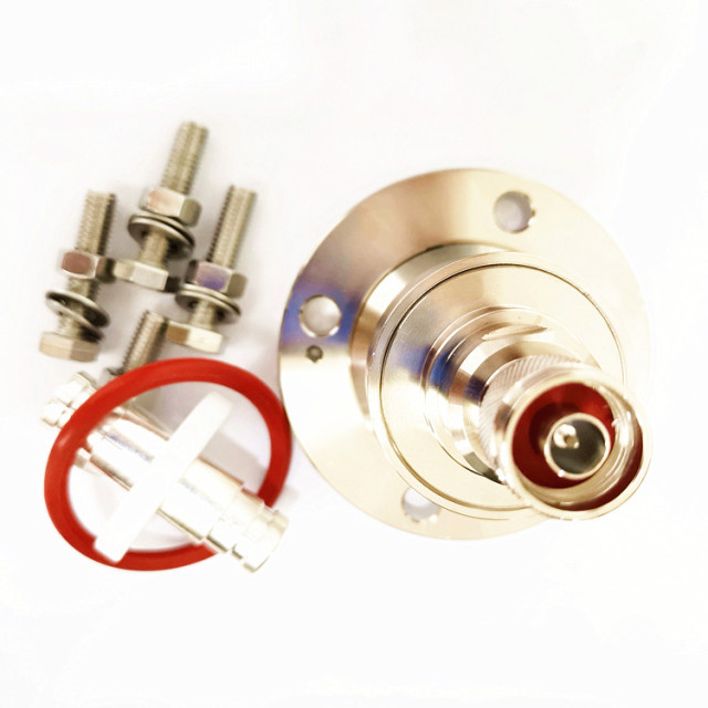 RF Coaxial Flange Adapter 1-5/8 EIA to N Male Connector Adapter