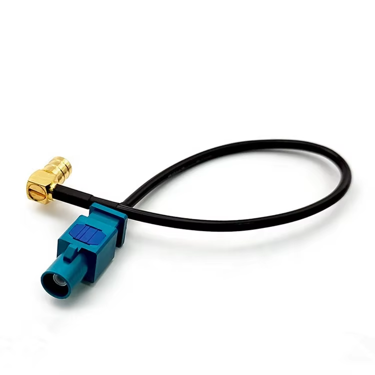 Automotive RF Cable Assembly FAKRA Male to SMB Female to RG174 Extension Cable