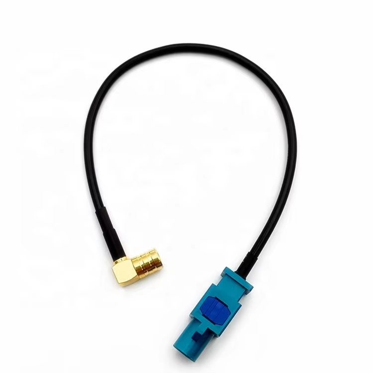 Automotive RF Cable Assembly FAKRA Male to SMB Female to RG174 Extension Cable