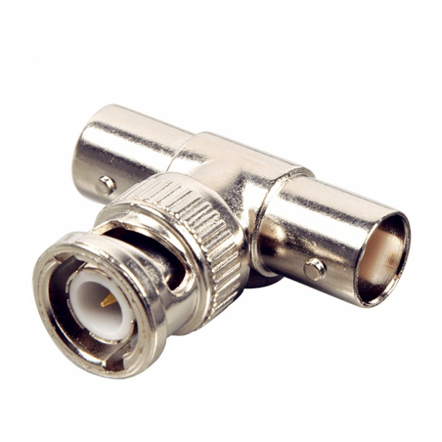 T Type BNC Male to Two BNC Female Connector Video Adapter