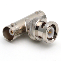 T Type BNC Male to Two BNC Female Connector Video Adapter
