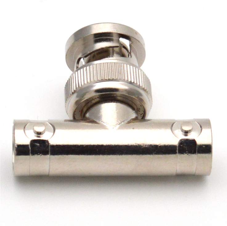 T Type BNC Male to Two BNC Female Connector Video Adapter