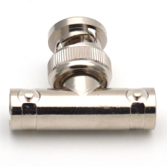 T Type BNC Male to Two BNC Female Connector Video Adapter