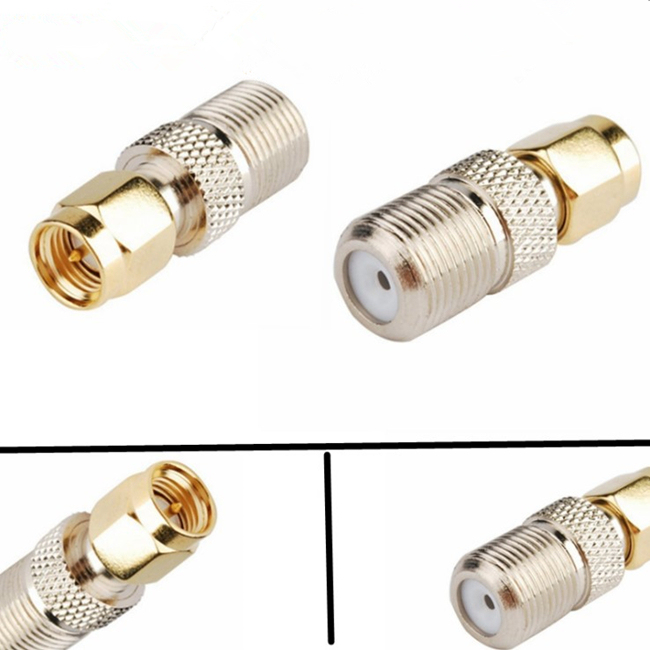 SMA male to F female Coaxial Adapter