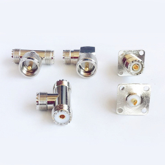 3 Way SO239 T Type UHF Female to Two UHF Female Splitter Connector RF Antenna Adapter