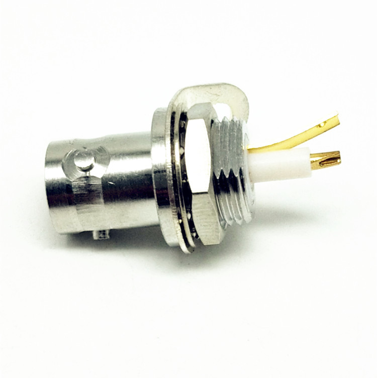 Triaxial Type BNC Female Solder Bulkhead TRB RF Coaxial Connector