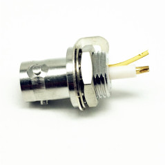 Triaxial Type BNC Female Solder Bulkhead TRB RF Coaxial Connector