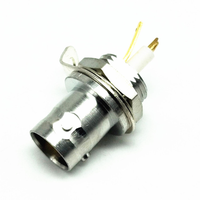 Triaxial Type BNC Female Solder Bulkhead TRB RF Coaxial Connector