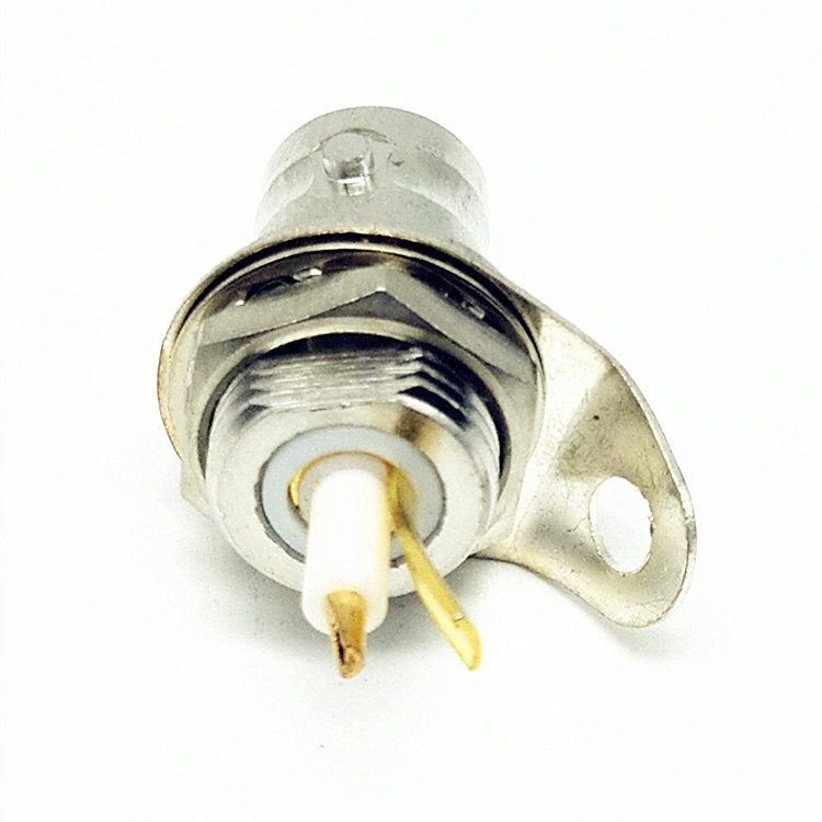 Triaxial Type BNC Female Solder Bulkhead TRB RF Coaxial Connector