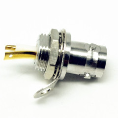 Triaxial Type BNC Female Solder Bulkhead TRB RF Coaxial Connector