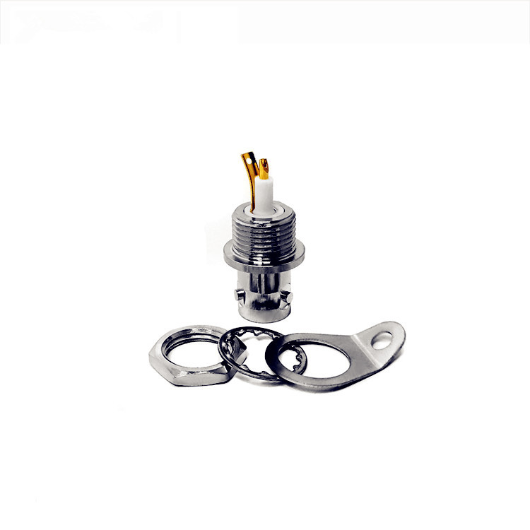 Triaxial Type BNC Female Solder Bulkhead TRB RF Coaxial Connector