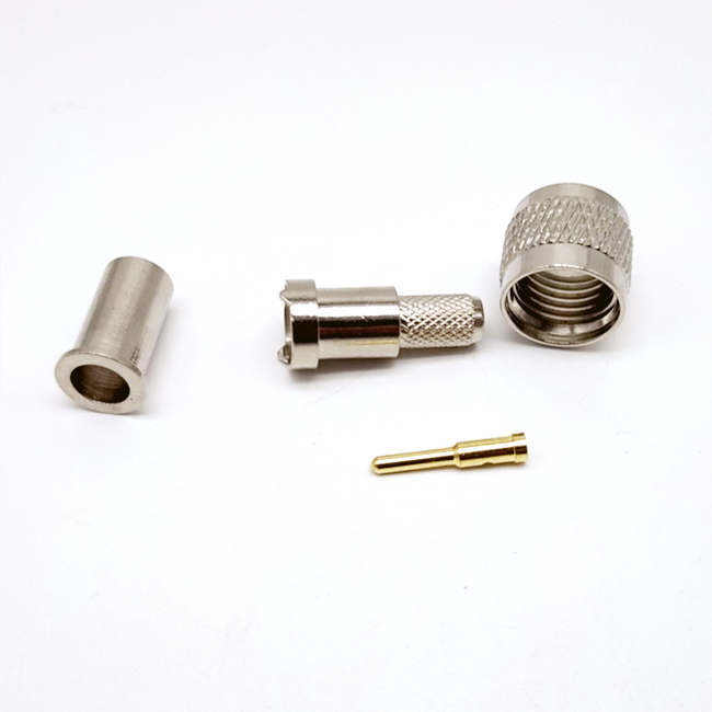 Hot Selling mini UHF Male Crimp Connector for RG58 LMR195 LMR200 Coaxial Radio Antenna Cable