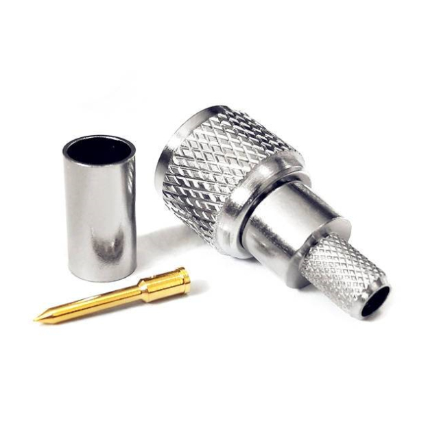 Mini UHF PL259 Male Plug Crimp Type Connector for LMR200 RG223 RG58 Cable