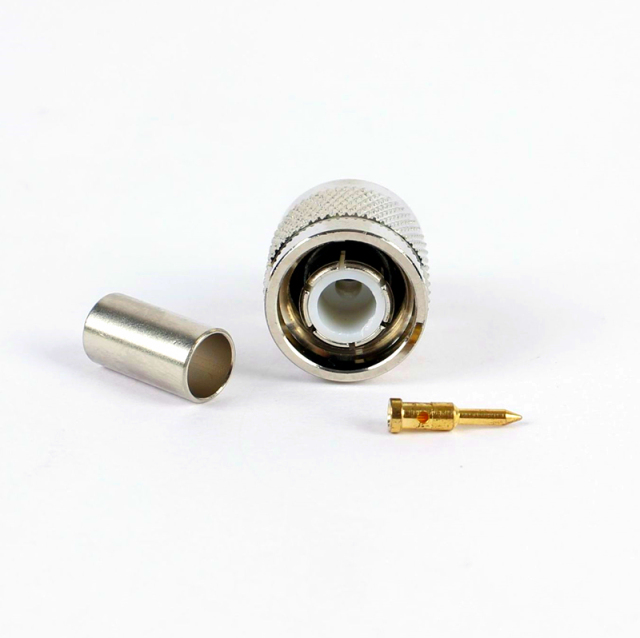 RF Connector TNC Male Crimp Type For LMR300 5D-FB Coaxial Cable