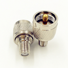 UHF Male PL259 to F Female RF Coaxial Coaxial Connector Straight Adapter
