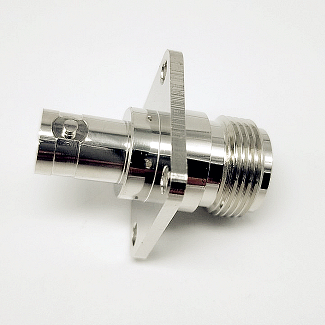 N Female to BNC Female Panel Mount 4 Hole Flange Pcb Coaxial Connector RF Adapter