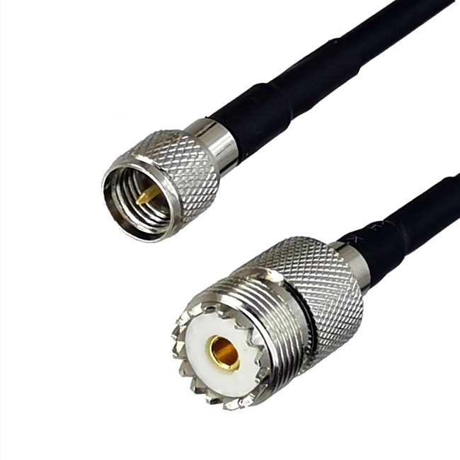 Mini UHF PL259 Male Plug Crimp Type Connector for LMR200 RG223 RG58 Cable