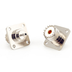 UHF Crimp Type 4 Hole Flange PL259 Female Connector for RG316 RG400 RG174 RG178 Caoxial Cable cable