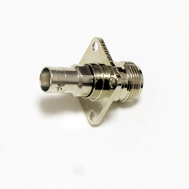 N Female to BNC Female Panel Mount 4 Hole Flange Pcb Coaxial Connector RF Adapter