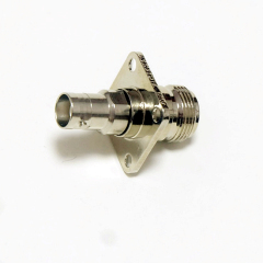 N Female to BNC Female Panel Mount 4 Hole Flange Pcb Coaxial Connector RF Adapter