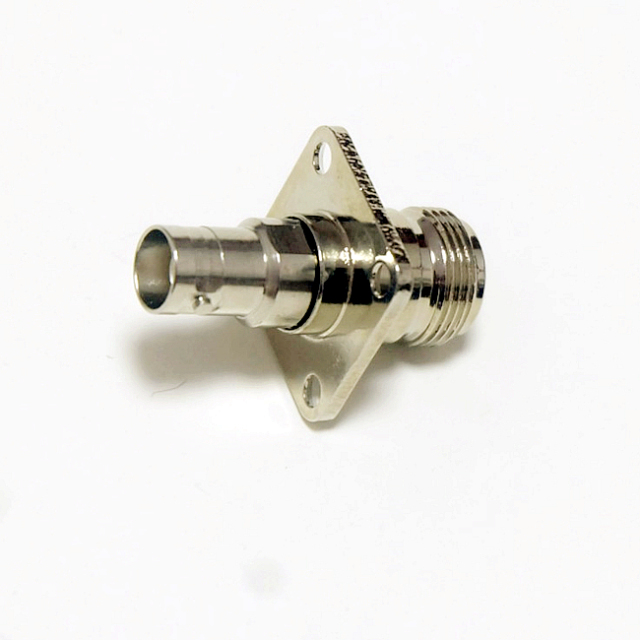 N Female to BNC Female Panel Mount 4 Hole Flange Pcb Coaxial Connector RF Adapter