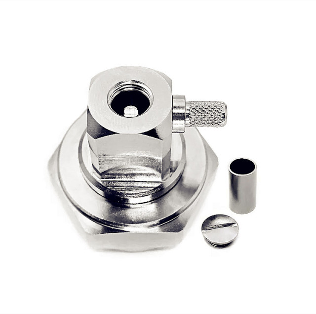 RF Coaxial 7/16 DIN Male Right Angle Crimp Type Connector for RG58 RG402 LMR195 Cable