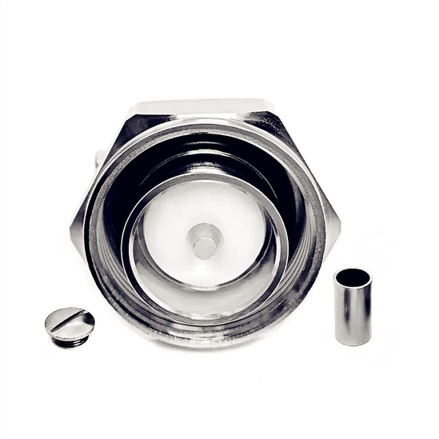 RF Coaxial 7/16 DIN Male Right Angle Crimp Type Connector for RG58 RG402 LMR195 Cable