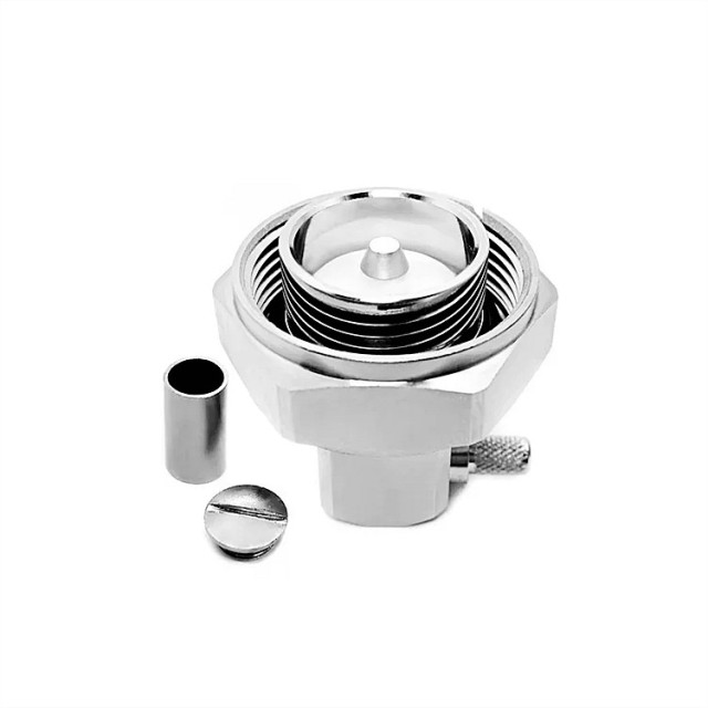 RF Coaxial 7/16 DIN Male Right Angle Crimp Type Connector for RG58 RG402 LMR195 Cable