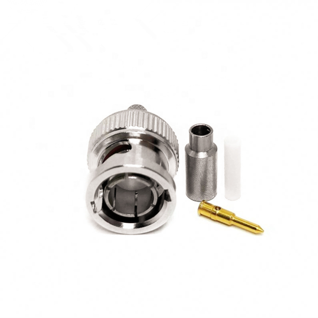 75Ohm BNC Male Crimp RG179 HD SDI Cable Connector for CCTV Security Video Surveillance Camera