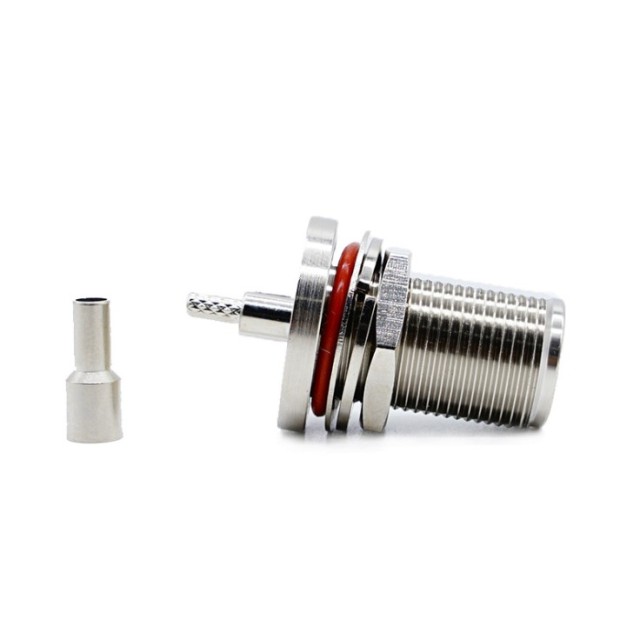 RF Coaxial N Female Waterproof Crimp Connector for RG316 RG174 Coaxial Cable
