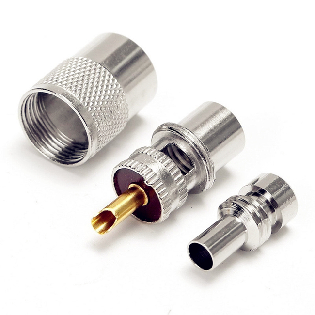 Rf Coaxial PL259 UHF Male Twist on Connector for RG58 RG8 LMR400 Cable