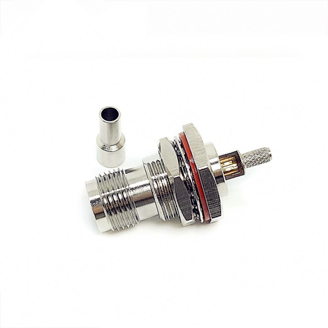 RF TNC Female Bulkhead Crimp Connector for RG316 RG174 RG178 Cable