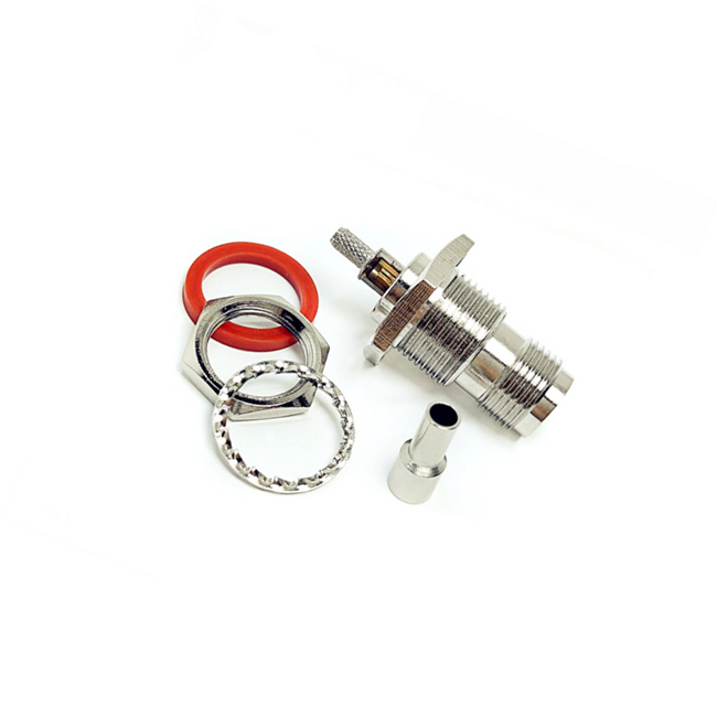 RF TNC Female Bulkhead Crimp Connector for RG316 RG174 RG178 Cable
