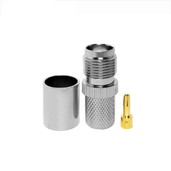 RF Connector TNC Female Crimp Straight Connector for RG8 LMR400 RG213 Cable