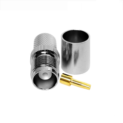 RF Connector TNC Female Crimp Straight Connector for RG8 LMR400 RG213 Cable