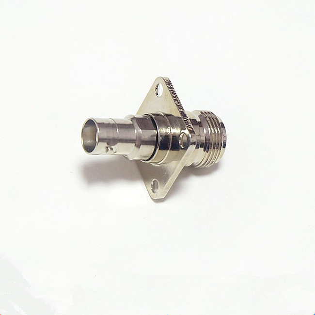 N Female to BNC Female Panel Mount 4 Hole Flange Pcb Coaxial Connector RF Adapter