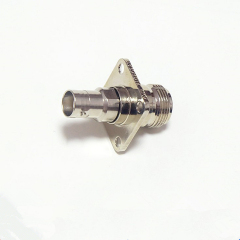 N Female to BNC Female Panel Mount 4 Hole Flange Pcb Coaxial Connector RF Adapter
