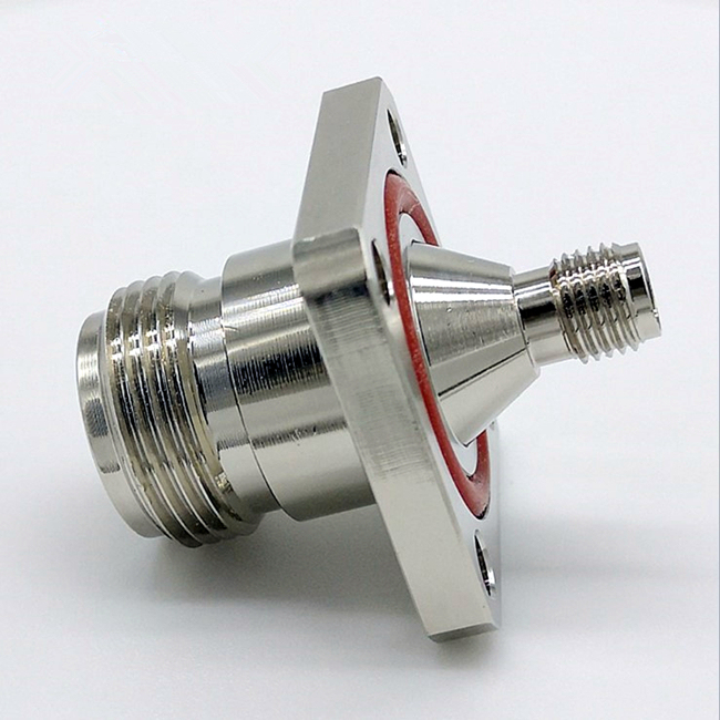 N female to SMA female panel mount 4 hole flange pcb connector adapter