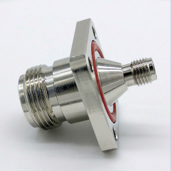 N female to SMA female panel mount 4 hole flange pcb connector adapter
