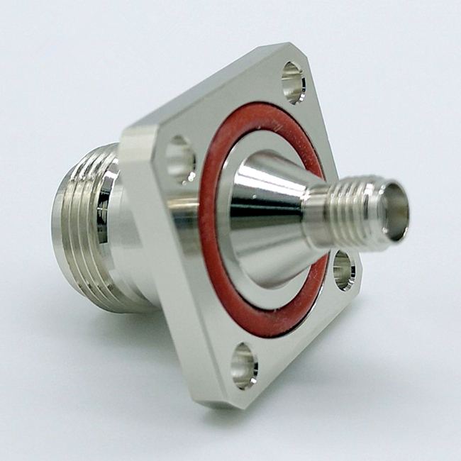 N female to SMA female panel mount 4 hole flange pcb connector adapter