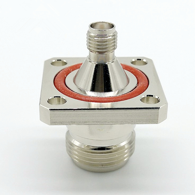 N female to SMA female panel mount 4 hole flange pcb connector adapter